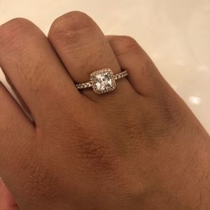 🌹Pandora Square Sparkle Ring Pandora Rose